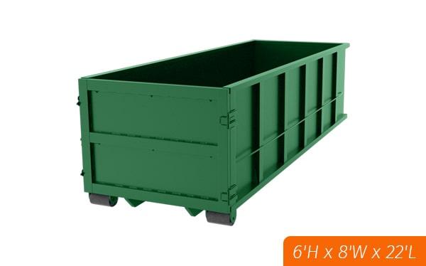 we offer flexible rental periods for our thirty yard dumpsters